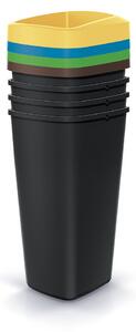 Prosperplast Sada odpadkových košů COMPACTO 4x25 L černá