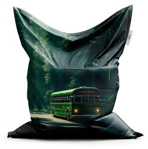 Sablio Sedací vak Zelený autobus v lese - 150x100 cm