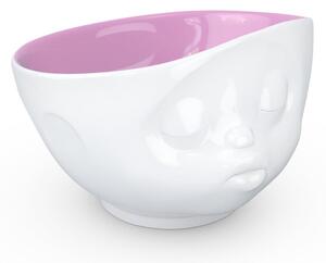 Bílo-fialová porcelánová líbající miska 58products