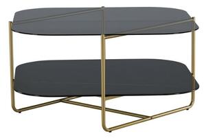 Un-Line konferenční stolek černý/zlatý