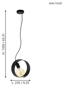 Eglo 43128 - LED Lustr na lanku MAIDENHEAD 1xE27/4W/230V
