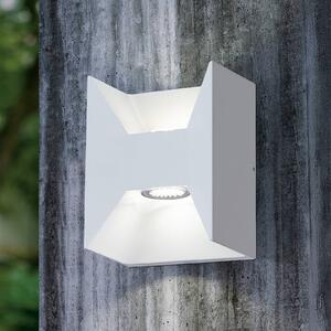 EGLO Venkovní nástěnné svítidlo Morino, bílá, výška 18 cm, kov, Bílá / opál, Hliník, Moderní