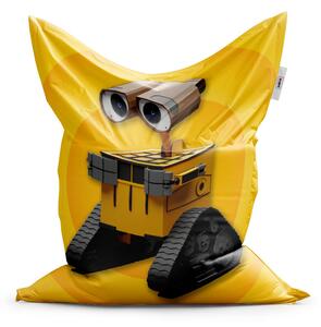 Sablio Sedací vak Wall-E robot Žlutý - 150x100 cm