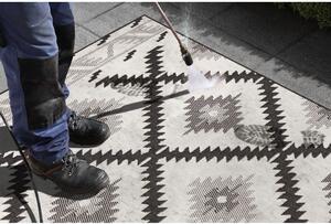Černo-krémový venkovní koberec NORTHRUGS Malibu, 80 x 350 cm