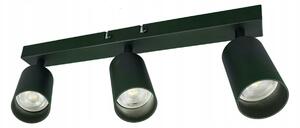 BERGE Stropní bodové svítidlo LED VIKI-X 3x GU10 - černé + 3x LED žárovka