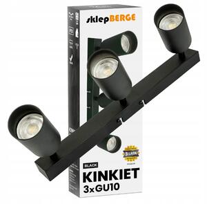 BERGE Stropní svítidlo LED VIKI-X 3x GU10 - černé