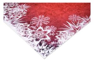 Červeno-bílý koberec Vitaus Snowflakes, 120 x 160 cm