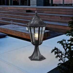 EGLO Stojací lampa Navedo, černá/stříbrná, výška 47 cm, Černá, Hliník, Starožitný