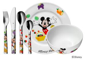 6dílná sada dětských nerezových příborů a nádobí WMF Mickey Mouse