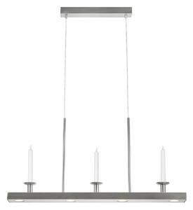 Markslöjd Závěsné světlo Dining, nikl, železo, délka 82 cm, stmívatelné., stmívatelný, Hliník / šedá / zinek, Obývací pokoj / jídelna, kov