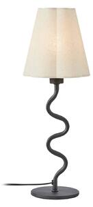 Markslöjd Stolní lampa Veya, černá/béžová, plátno, výška 41 cm, E14, Krémová / jantar, Obývací pokoj / jídelna, Textil / tkanina / hedvábí