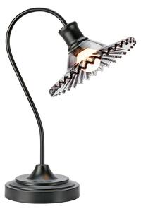 Markslöjd Stolní lampa Nova, černá, kouřové sklo, výška 41,5 cm, E27, Černá, Obývací pokoj / jídelna, Sklo
