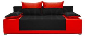 Pohovka třísedačka Ibriso (černá + červená). 1042501