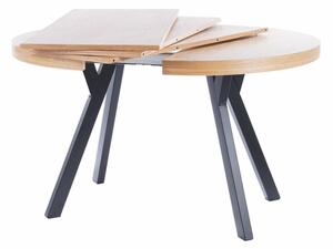 Jídelní stůl rozkládací - DOMINGO, 100/150/200/250x100, dýha dub/černá