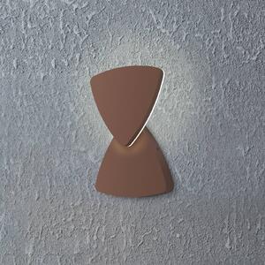 EGLO Venkovní nástěnné svítidlo Pedersano v barvě rezavé, šířka 14 cm, trojúhelníková, Hnědá / rez, Hliník, Moderní