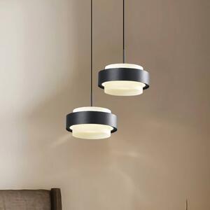 Viokef LED závěsné světlo Donal, Ø 17 cm, černé, kovové, Černá, Obývací pokoj / jídelna, Hliník, Moderní