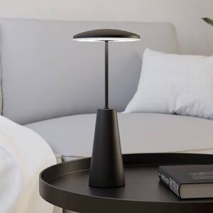 EGLO LED svítilna na akumulátor Piccola, černá, výška 28 cm, kov, IP54, stmívatelný, Černá, Obývací pokoj / jídelna, kov, Moderní