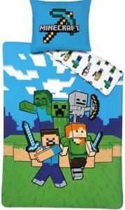 Carbotex povlečení bavlna Minecraft Pixelový Svět 140x200, 70x90 cm