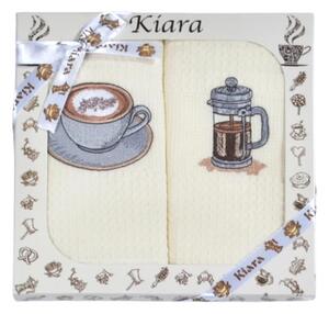Praktik Dárková sada utěrek KIARA Šálek a moka konvička 50x70 cm, 2 ks