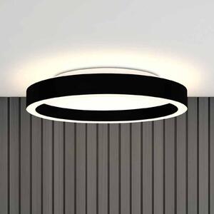 Steinhauer LED stropní svítidlo Ringlux, černé, Ø 30 cm, kov, 2 700 K, stmívatelný, Černá, Obývací pokoj / jídelna, kov, Moderní