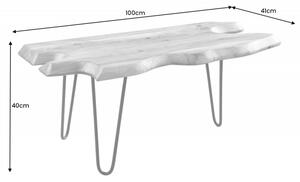 Konferenční stolek WILD 100 CM masiv akácie Nábytek | Obývací pokoj | Konferenční stolky | Všechny konferenční stolky