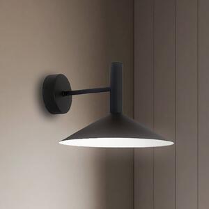 Viokef LED nástěnné světlo Marsi, černá, Ø 25 cm, kov, Černá, Obývací pokoj / jídelna, kov