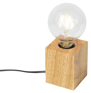 Venkovská stolní lampa dřevo přírodní - Bloc