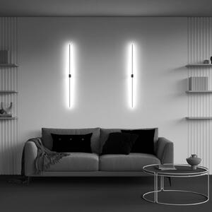 Maytoni LED nástěnné světlo Pars, 105 cm, černá/zlatá, hliník, Černá, Obývací pokoj / jídelna, Hliník, Moderní