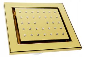 Podomítková boční sprchová tryska MEXEN - hranatá - 12x13 cm - zlatá