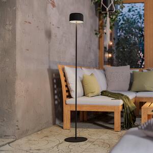 EGLO Solární LED lampa na terasu Roccanova-L, černá, výška 120 cm, Černá, kov, Moderní