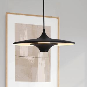 Viokef Závěsné LED světlo Rene, černé, Ø 42 cm, kov, Černá, Obývací pokoj / jídelna, kov, Moderní
