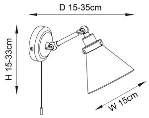 Endon 93854 - Koupelnové nástěnné svítidlo FARADAY 1xG9/3W/230V IP44 zlatá