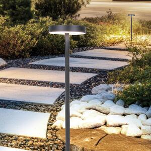 Viokef LED lampa s podstavcem Tango tmavě šedá Výška 50 cm Kov, zemní hrot, Černá, Hliník, Moderní, Venkovní bodové svítidlo / zabodnuté do země