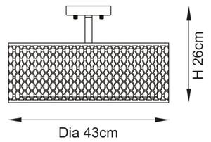Endon 101568 - Přisazený lustr CORDERO 3xE27/10W/230V zlatá