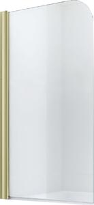 Vanová zástěna MEXEN FELIX 1 70x140 cm - zlatá - čiré sklo
