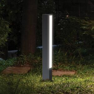 Viokef LED podlahová lampa Lir, výška 60 cm, tmavě šedý kov, Černá, Hliník, Moderní