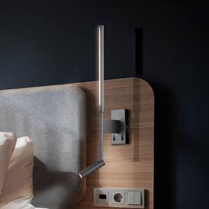 Viokef LED nástěnné světlo Nido, černé, výška 51 cm, kov, Černá, Obývací pokoj / jídelna, Hliník, Moderní, Lampička na čtení