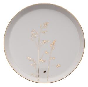 Jídelní sada 27 ks bílá/zlatá/porcelán