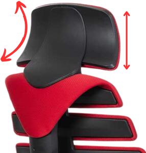 MERCURY Ergonomická kancelářská židle LOMAX - červená látka / nosnost 150 kg