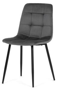 Jídelní židle sametová, šedá CT-V5081 GREY4