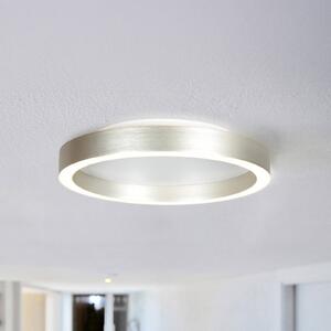 Steinhauer LED stropní svítidlo Ringlux ocelově šedé, Ø 30 cm, kov, 2 700 K, stmívatelný, Hliník / šedá / zinek, Obývací pokoj / jídelna, kov, Moderní