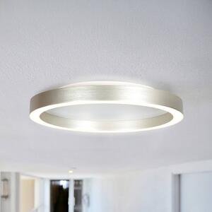 Steinhauer LED stropní svítidlo Ringlux, ocelově šedé, Ø 40 cm, kov, 2 700 K, stmívatelný, Hliník / šedá / zinek, Obývací pokoj / jídelna, kov, Moderní
