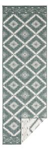 Zeleno-krémový venkovní koberec NORTHRUGS Malibu, 250 x 80 cm