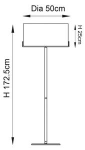 Endon 72634 - Stojací lampa HAYFIELD 1xE27/40W/230V hnědá/šedá