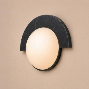 Lucande LED nástěnné světlo Larissa, 28 cm, červené, mramor, sklo, Červená, Kámen, Design