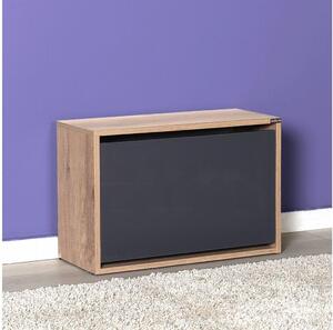 Adore Furniture Botník 42x60 cm hnědá/antracit AD0114