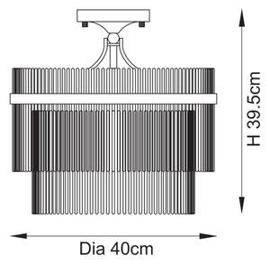 Endon 112575 - Přisazený lustr MARIETTA 3xE14/7W/230V mosaz/čirá