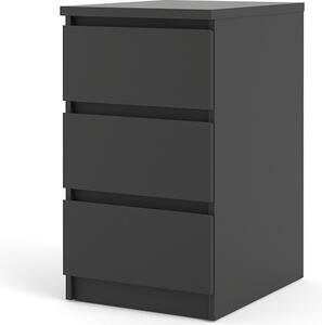 Nada nízká a úzká komoda 3 zásuvky, černý mat