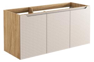 Koupelnová skřínka pod umyvadlo LUXOR BEIGE 120 cm