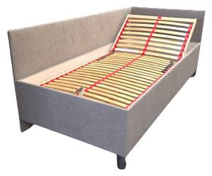 Čalouněná postel s úložným prostorem RYAN 90X200, světle šedá